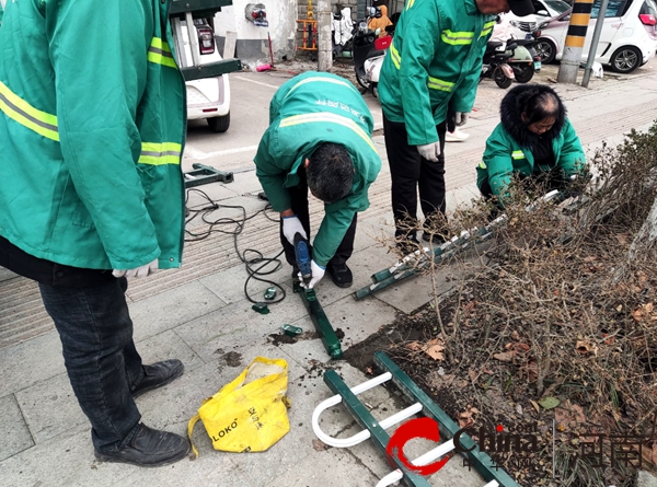 驻马店开发区城市管理局开展绿化带护栏专项排查维修(图2)